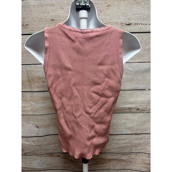 White House Black Market Blouse Womens Size Medium Coral Sleeveless Shirt - Picture 13 of 13